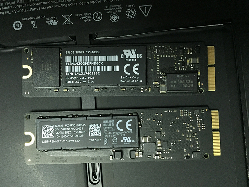huong dan thay o cung SSD mac book 2015 13